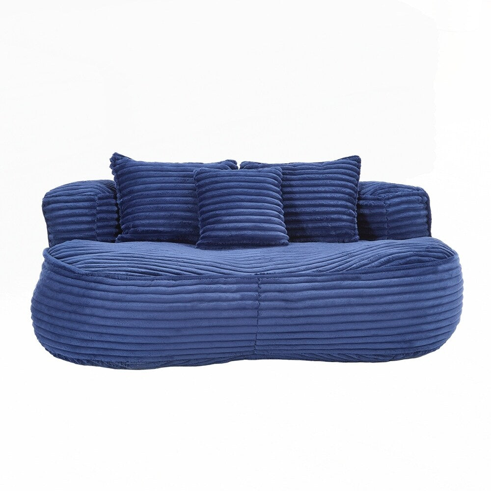 Canapé paresseux confortable et durable, chaise pouf à dossier haut pour adultes et enfants - 2 places