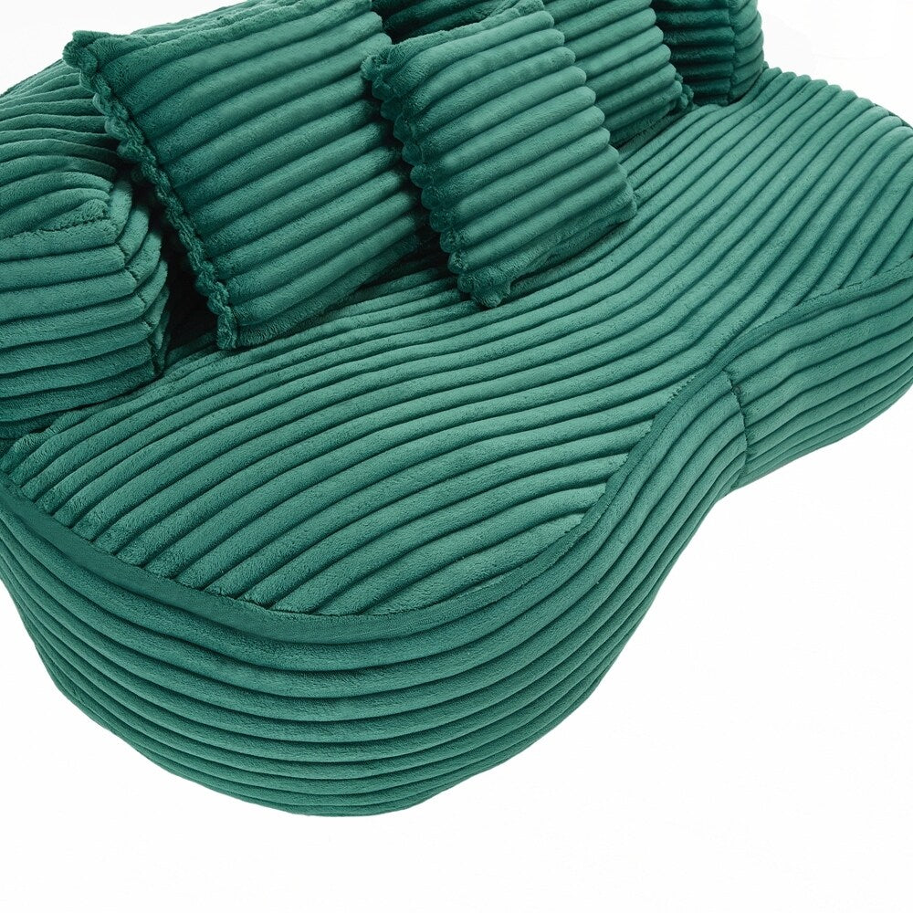 Canapé paresseux confortable et durable, chaise pouf à dossier haut pour adultes et enfants - 2 places