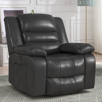 Fauteuil inclinable releveur en cuir avec double moteur, fauteuils inclinables électriques surdimensionnés avec massage et chauffage électriques