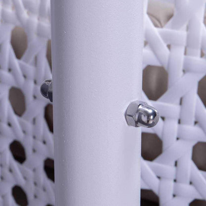 Chaise suspendue en forme d'œuf pour 2 personnes LeisureMod avec support - Hamac balançoire en rotin tressé pour intérieur/extérieur avec coussins