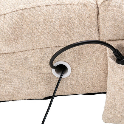 Fauteuil de massage en lin avec télécommande, fauteuil de massage électrique ergonomique, 5 modes.