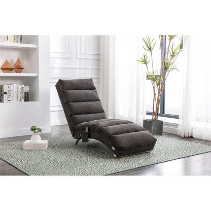 Fauteuil de massage en lin avec télécommande, fauteuil de massage électrique ergonomique, 5 modes.