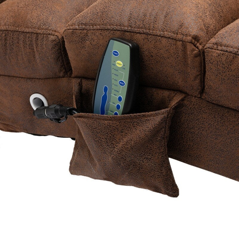 Fauteuil de massage en lin avec télécommande, fauteuil de massage électrique ergonomique, 5 modes.