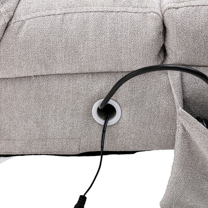 Fauteuil de massage en lin avec télécommande, fauteuil de massage électrique ergonomique, 5 modes.