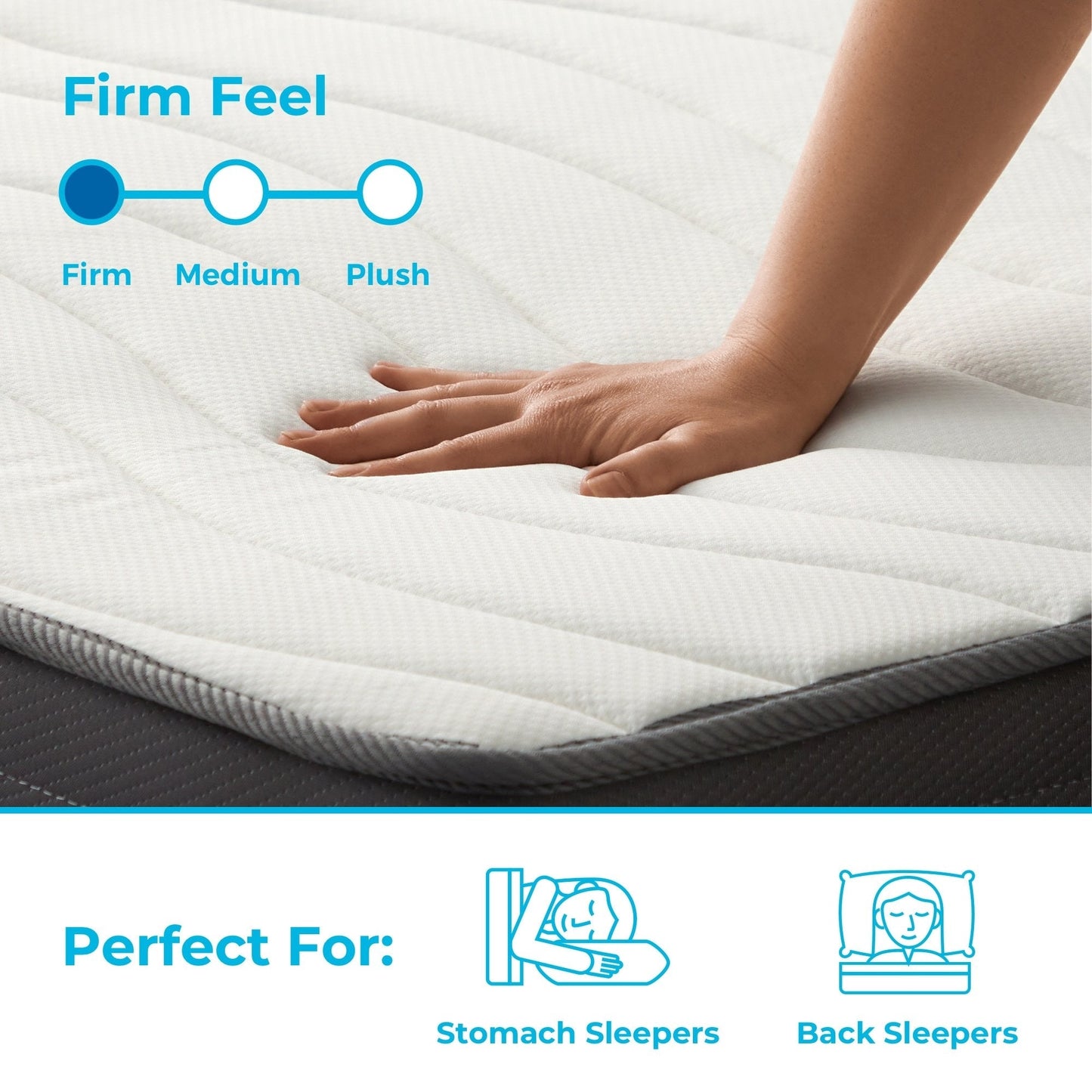 Matelas hybride en mousse à mémoire de forme gel ferme de 20 cm (8 po) Linenspa