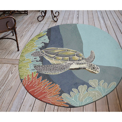 Liora Manne Ravella Akumal Indoor/Outdoor Rug Ocean