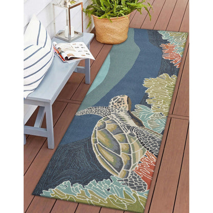 Liora Manne Ravella Akumal Indoor/Outdoor Rug Ocean