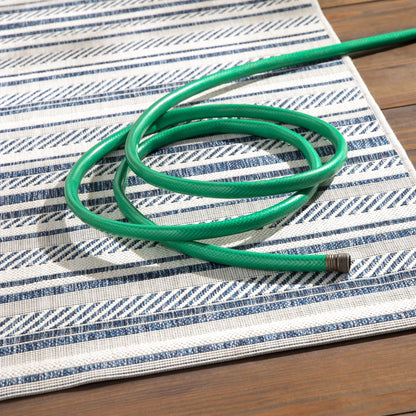 Livabliss Eagean Bohemian Stripe Outdoor Area Rug