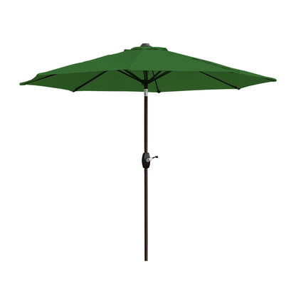 Parasol de terrasse Lopes de 2,7 m avec pied à poids à finition bronze inclus.