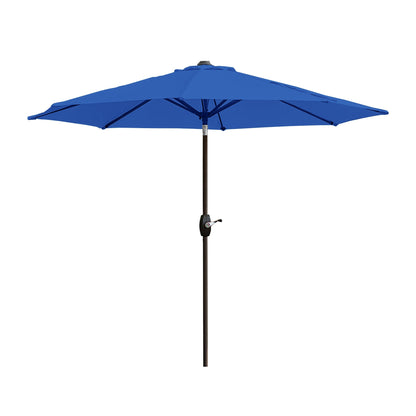 Parasol de terrasse Lopes de 2,7 m avec pied à poids à finition bronze inclus.