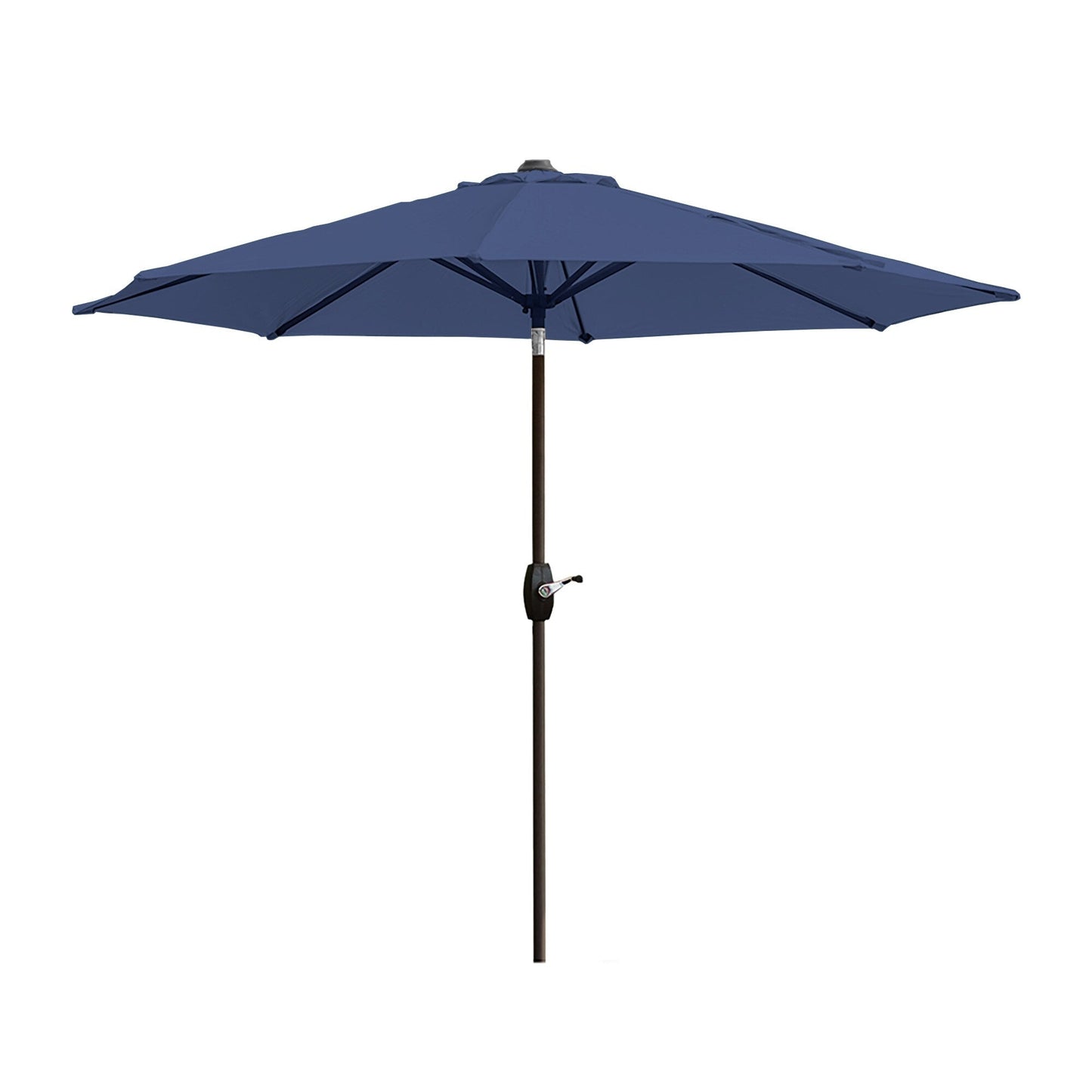 Parasol de terrasse Lopes de 2,7 m avec pied à poids à finition bronze inclus.