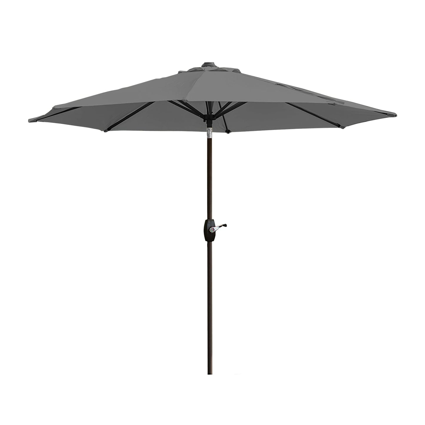 Parasol de terrasse Lopes de 2,7 m avec pied à poids à finition bronze inclus.