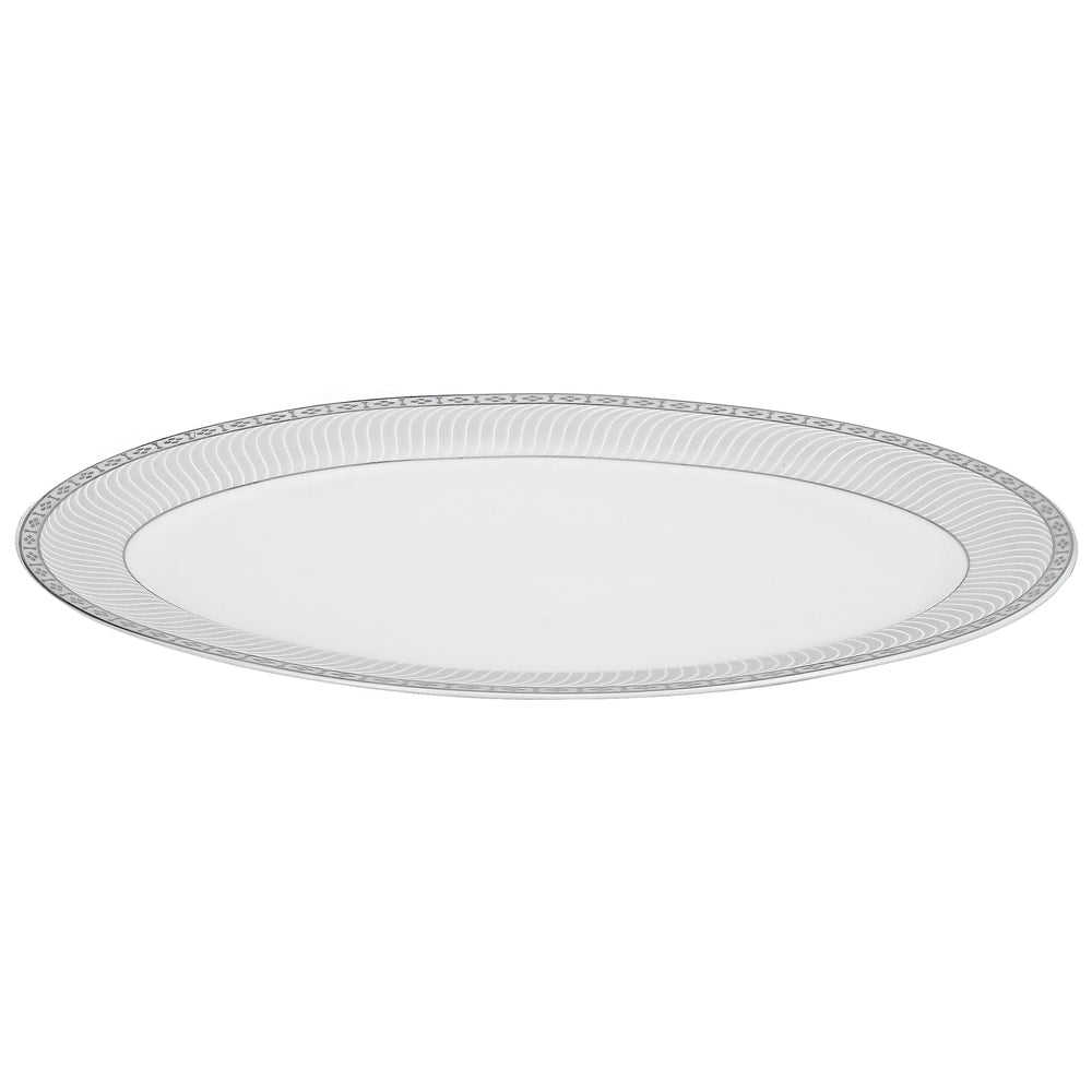 Service de table en porcelaine Lorren Home Trends, 57 pièces, avec accents argentés