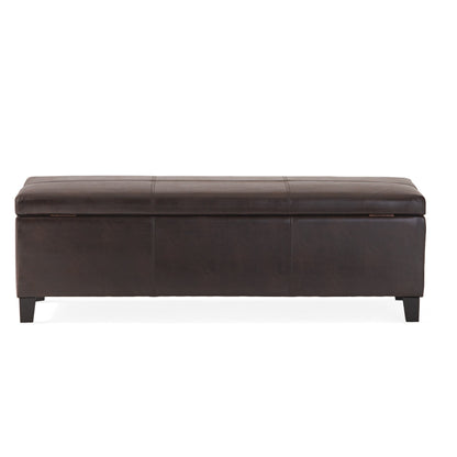 Banc de rangement Lucinda en simili cuir de Christopher Knight Home - 130,5 cm L x 44,5 cm l x 41,3 cm H
