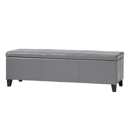 Banc de rangement Lucinda en simili cuir de Christopher Knight Home - 130,5 cm L x 44,5 cm l x 41,3 cm H