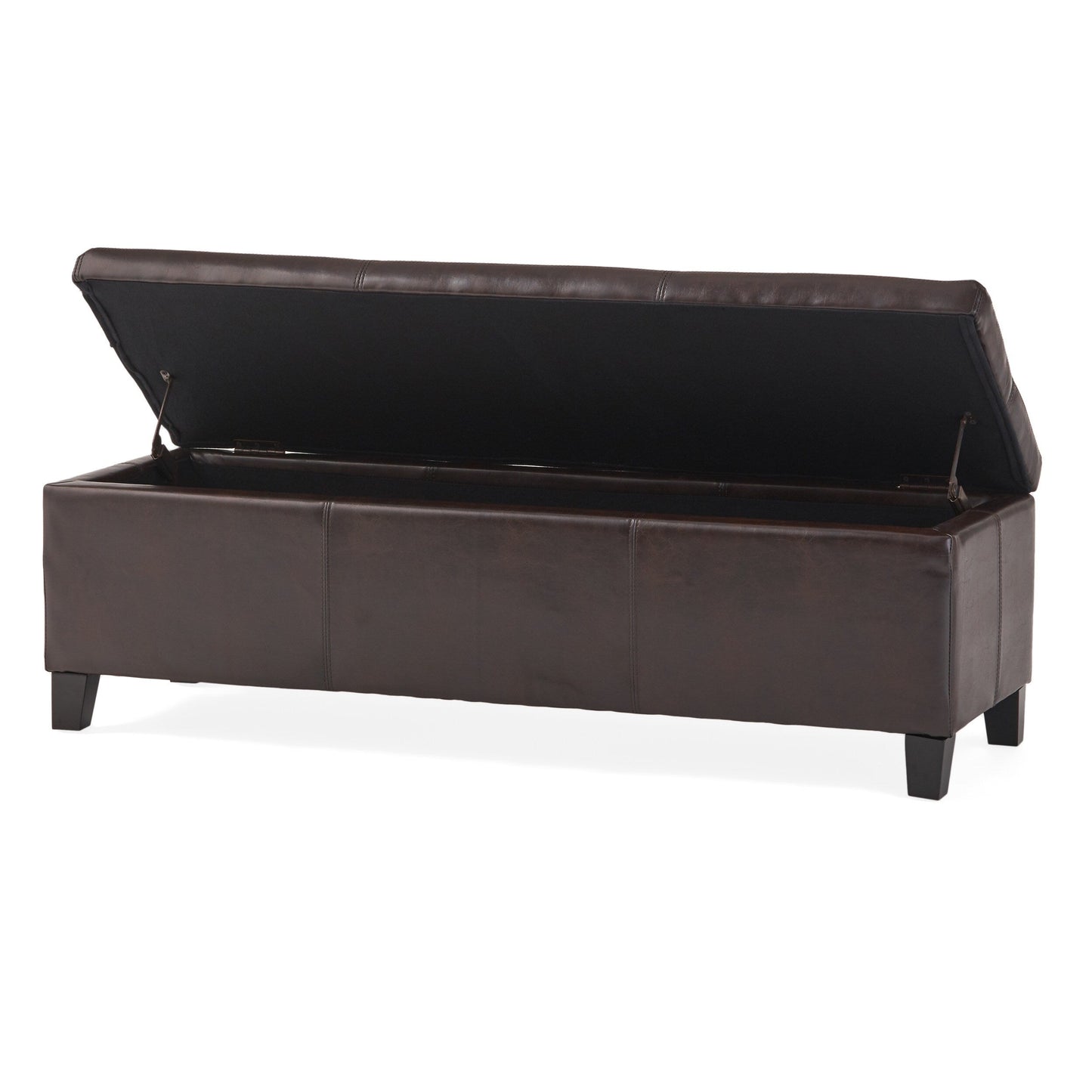 Banc de rangement Lucinda en simili cuir de Christopher Knight Home - 130,5 cm L x 44,5 cm l x 41,3 cm H
