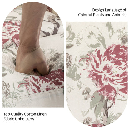 Lot de 2 chaises inclinables à bascule pivotantes à commande manuelle avec dossier inclinable, motif, 73,7 cm de largeur.