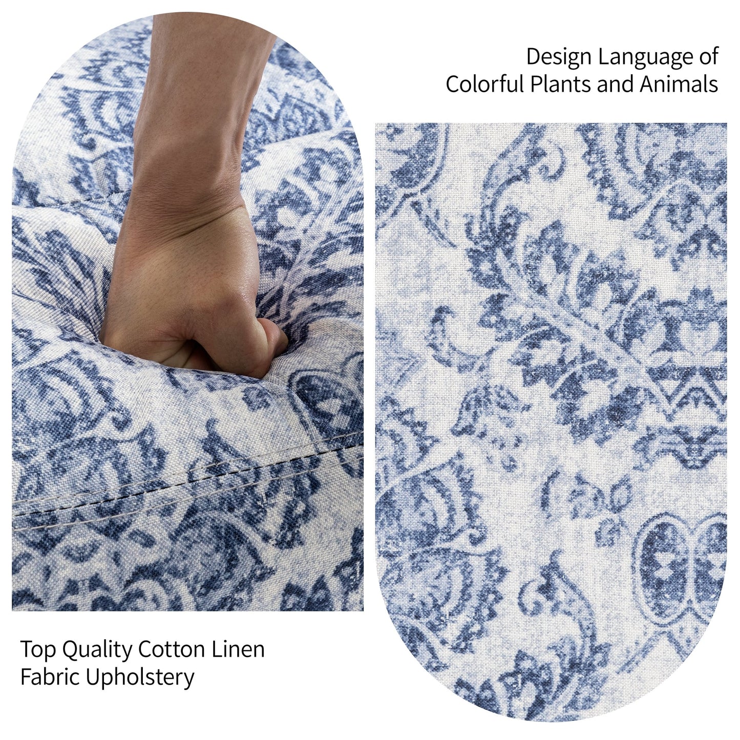 Lot de 2 chaises inclinables à bascule pivotantes à commande manuelle avec dossier inclinable, motif, 73,7 cm de largeur.