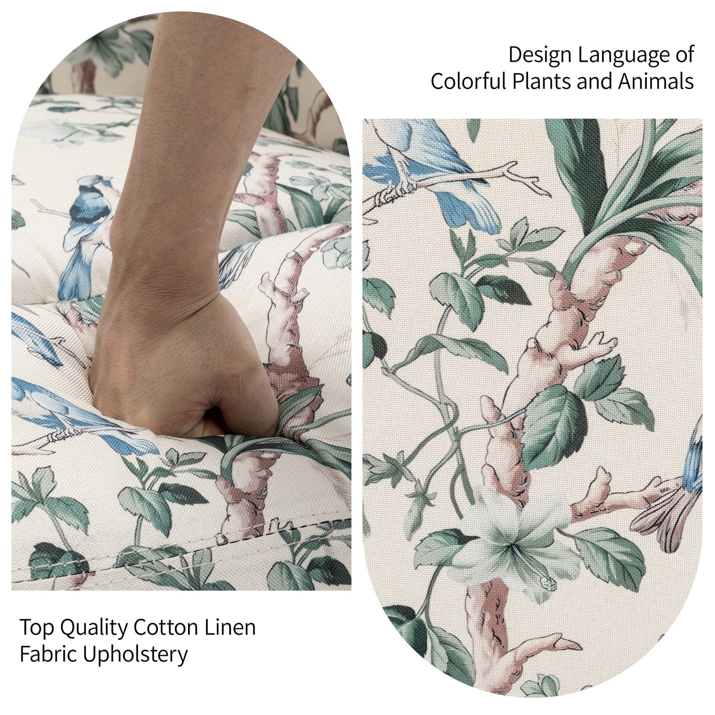 Lot de 2 chaises inclinables à bascule pivotantes à commande manuelle avec dossier inclinable, motif, 73,7 cm de largeur.