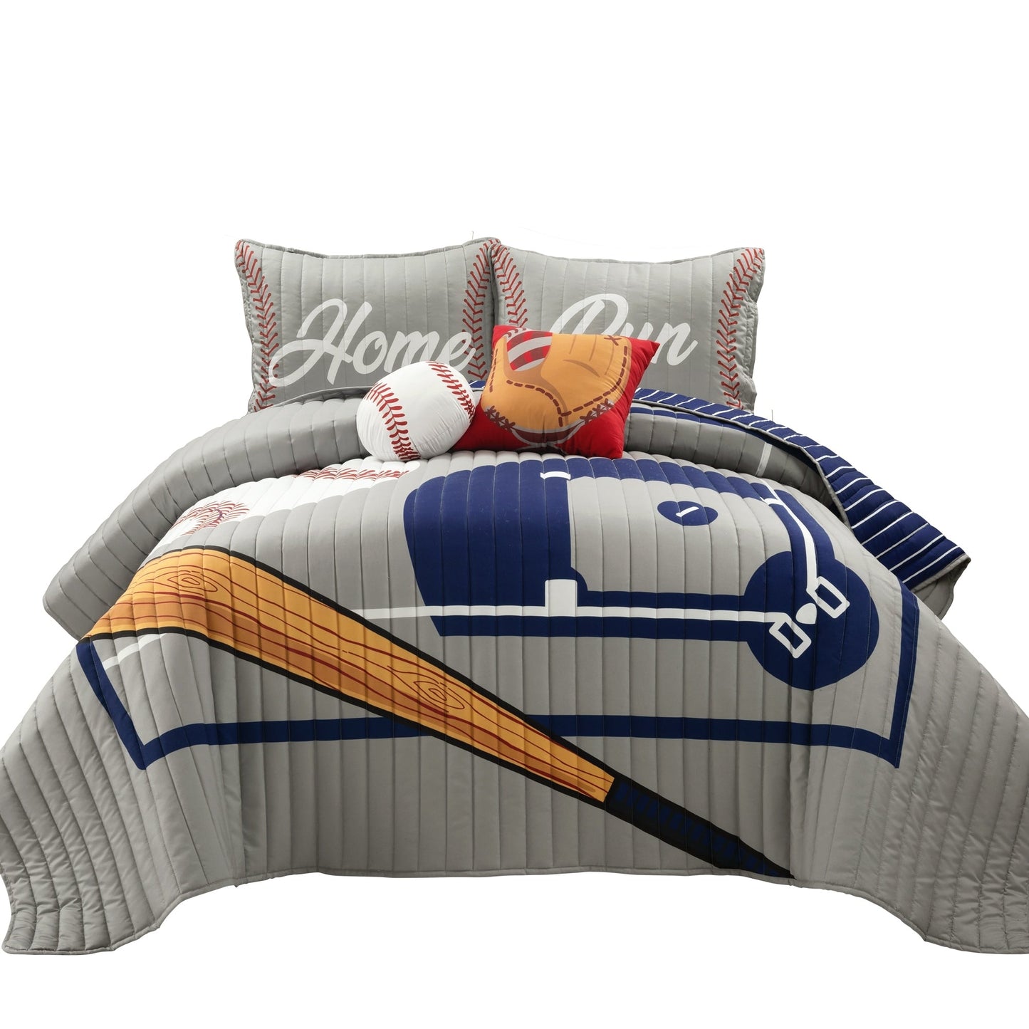 Lush Decor Baseball Game Reversible Oversized Kids Quilt