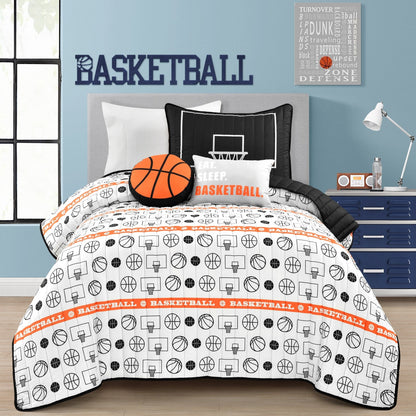 Lush Decor Basketball Game Quilt Set