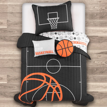 Lush Decor Basketball Game Quilt Set