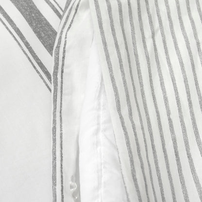 Lush Decor Farmhouse Stripe 3 Piece Duvet Cover Set