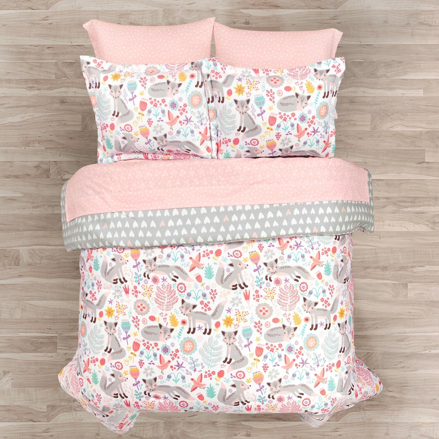 Drap-housse Lush Decor Pixie Fox avec édredon pour enfants "Retour à l'école"