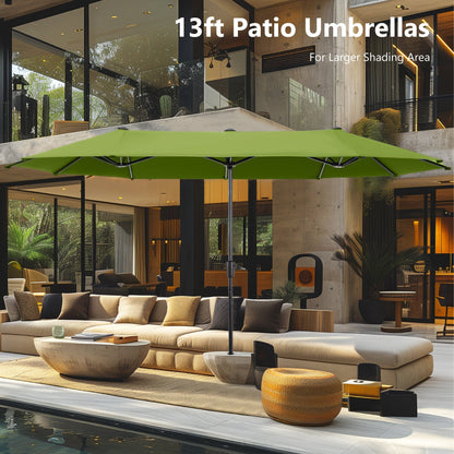 MAISON ARTS 13ft Double -Sided Patio Umbrella Extra Large with Crank