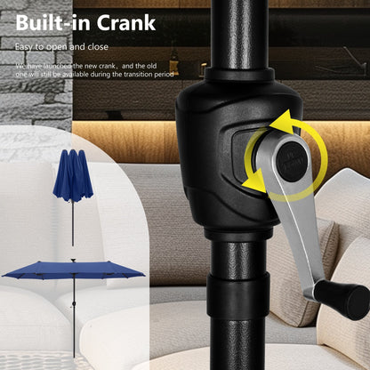 MAISON ARTS 13ft Double -Sided Patio Umbrella Extra Large with Crank