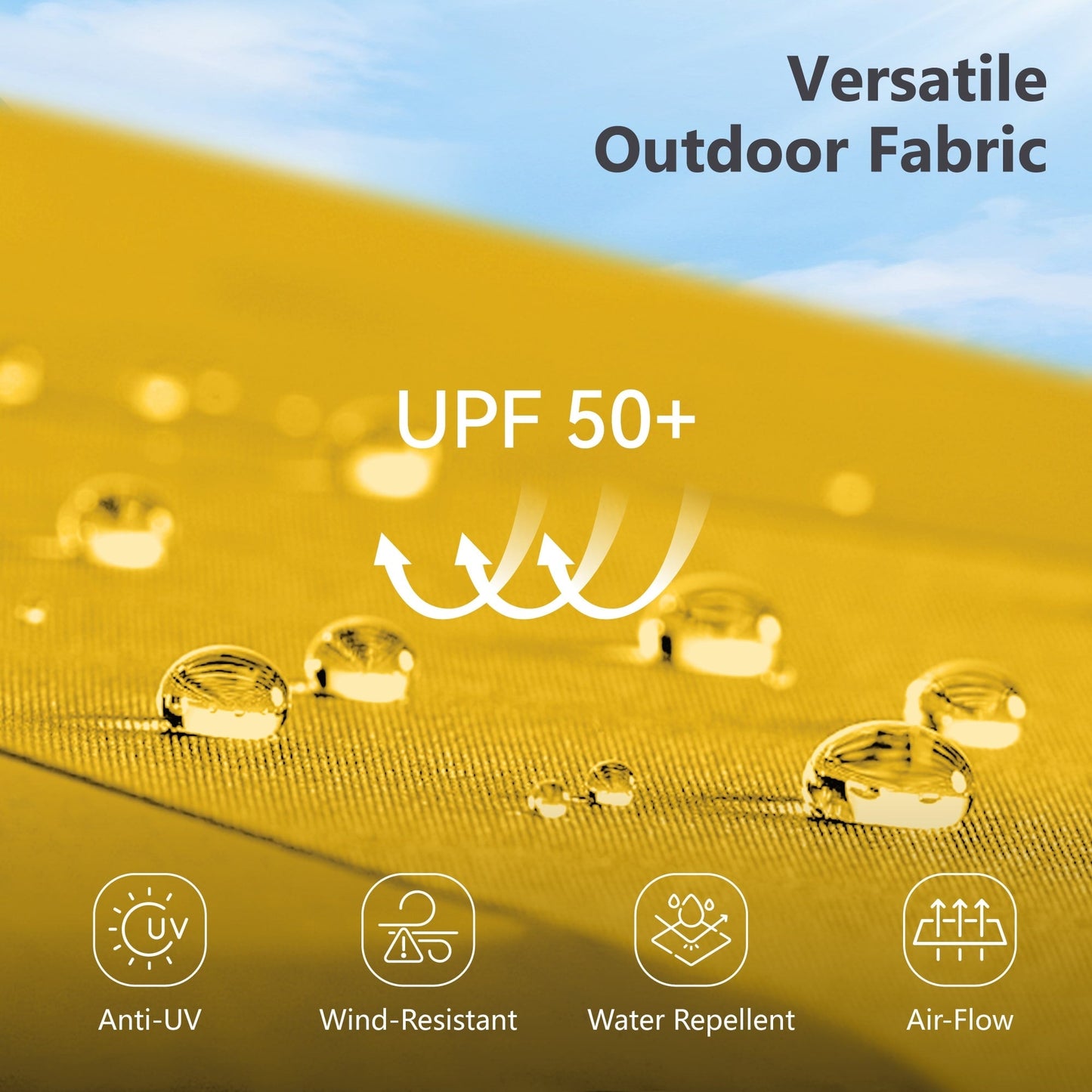 MAISON ARTS Parasol de terrasse extra large double face de 4,5 m avec socle inclus