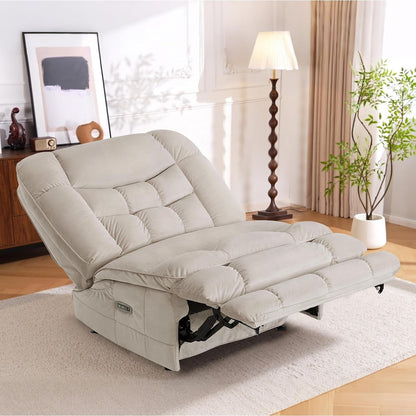 Fauteuil inclinable électrique à double moteur sans accoudoirs MCombo, modèle PR607, avec fonction basculante, idéal pour le salon, en tissu.