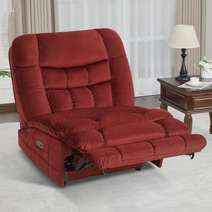 Fauteuil inclinable électrique à double moteur sans accoudoirs MCombo, modèle PR607, avec fonction basculante, idéal pour le salon, en tissu.