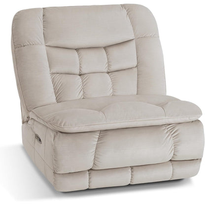 Fauteuil inclinable électrique à double moteur sans accoudoirs MCombo, modèle PR607, avec fonction basculante, idéal pour le salon, en tissu.