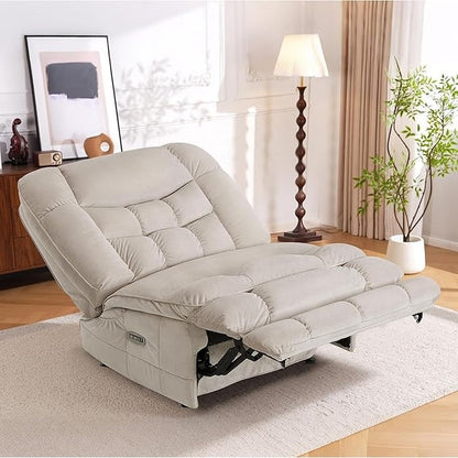 Fauteuil inclinable électrique à double moteur sans accoudoirs MCombo, modèle PR607, avec fonction basculante, idéal pour le salon, en tissu.