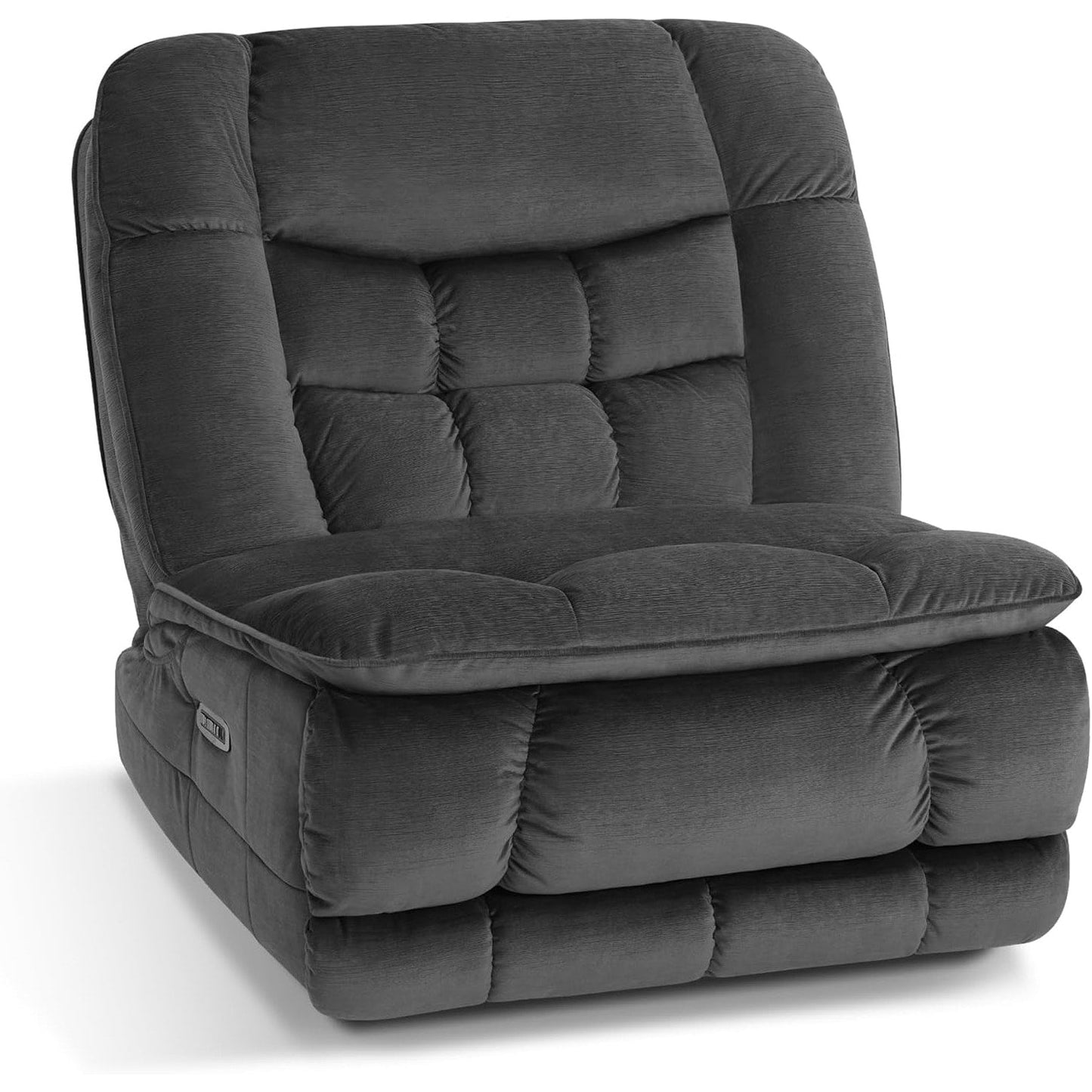 Fauteuil inclinable électrique à double moteur sans accoudoirs MCombo, modèle PR607, avec fonction basculante, idéal pour le salon, en tissu.