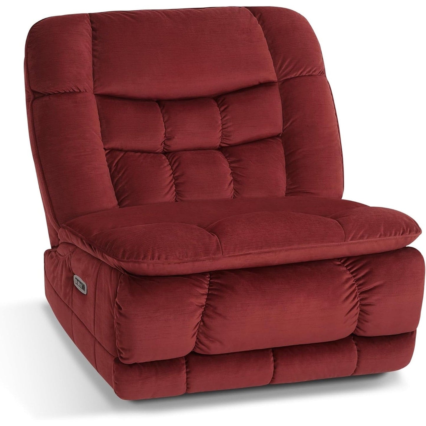 Fauteuil inclinable électrique à double moteur sans accoudoirs MCombo, modèle PR607, avec fonction basculante, idéal pour le salon, en tissu.