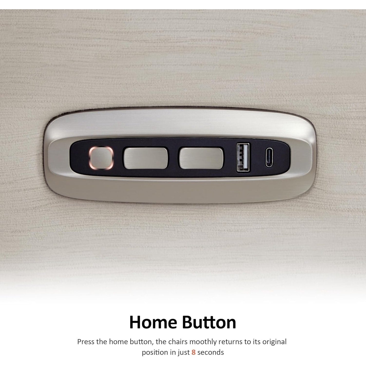 MCombo Zero Fauteuil inclinable électrique à dossier basculant avec appuie-tête réglable, parfait pour les petits espaces et les véhicules de loisirs, tissu ST257