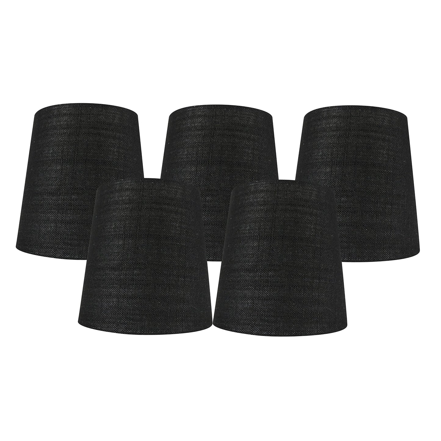 MERIVILLE Linen Clip On Chandelier Lamp Shades, 4-inch by 5-inch by 5-inch
