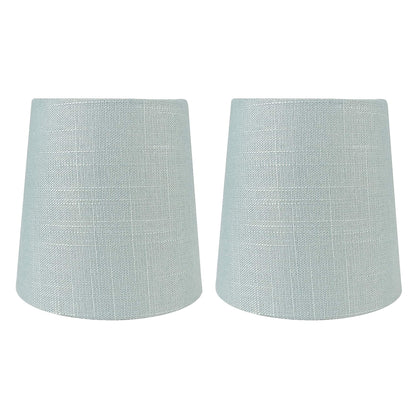 MERIVILLE Linen Clip On Chandelier Lamp Shades, 4-inch by 5-inch by 5-inch
