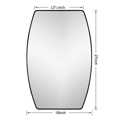 Miroir mural rectangulaire en métal MacLuu