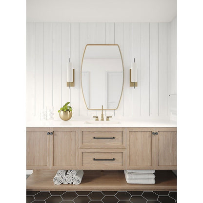 Miroir mural rectangulaire en métal MacLuu