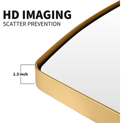 Miroir mural rectangulaire en métal MacLuu