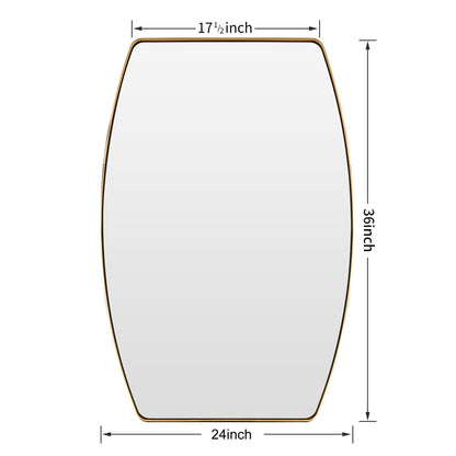 Miroir mural rectangulaire en métal MacLuu