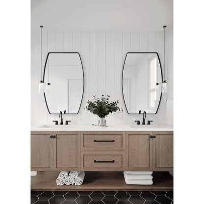 Miroir mural rectangulaire en métal MacLuu