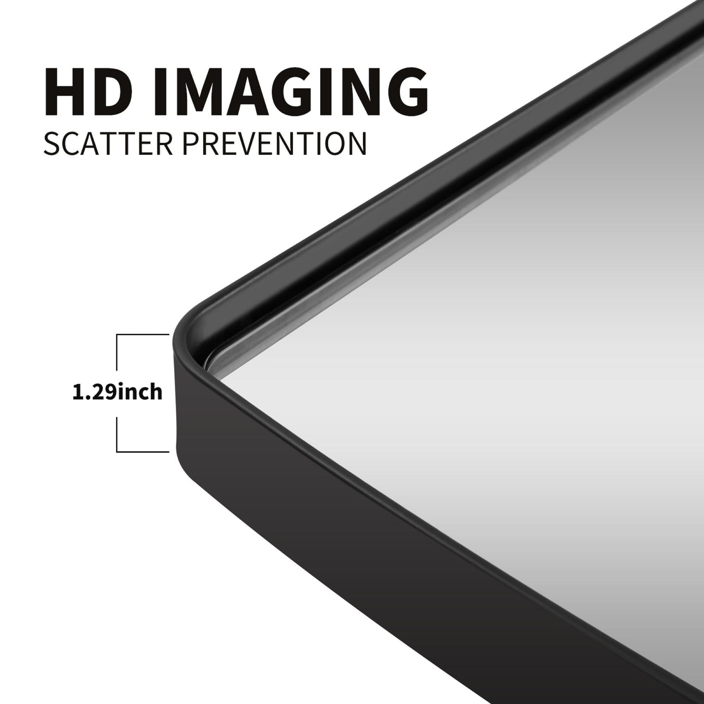 Miroir mural rectangulaire en métal MacLuu