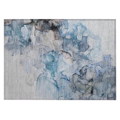 Machine Washable Indoor/ Outdoor Abstract Chantille Rug
