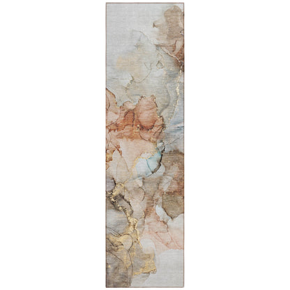 Machine Washable Indoor/ Outdoor Abstract Chantille Rug