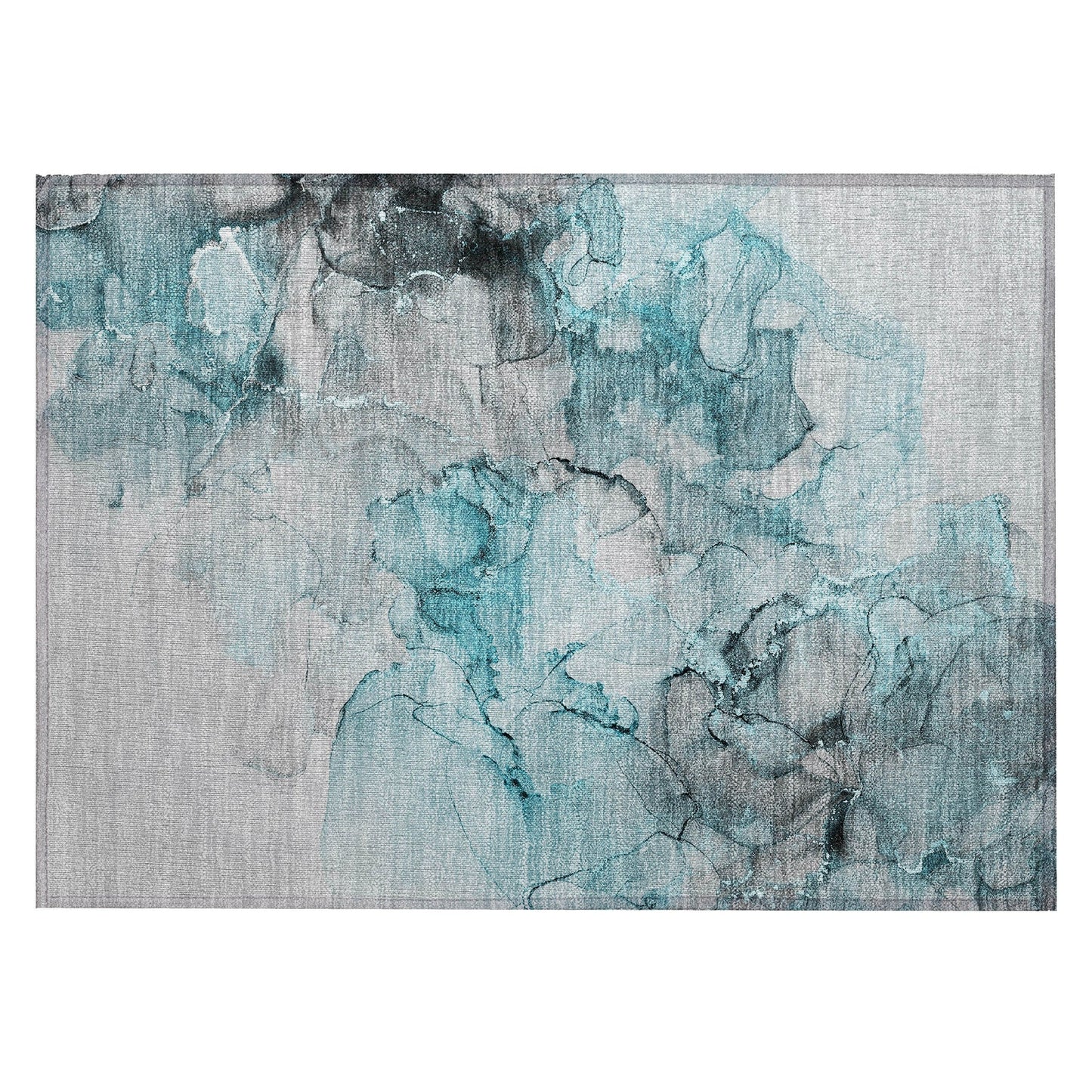 Machine Washable Indoor/ Outdoor Abstract Chantille Rug