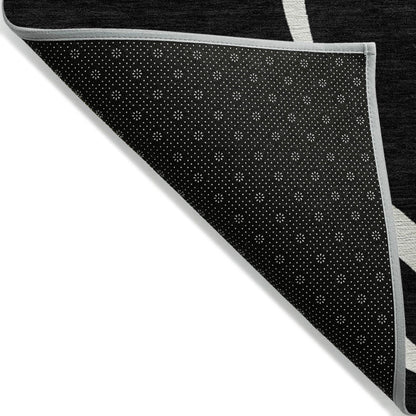 Machine Washable Indoor/ Outdoor Abstract Modern Chantille Rug